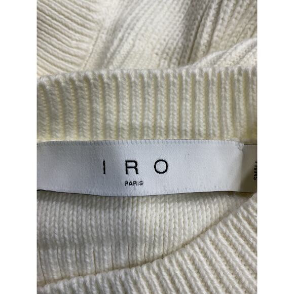 Iro 'Guarida' White Strong Shoulder Sweater Size S - Picture 3 of 4